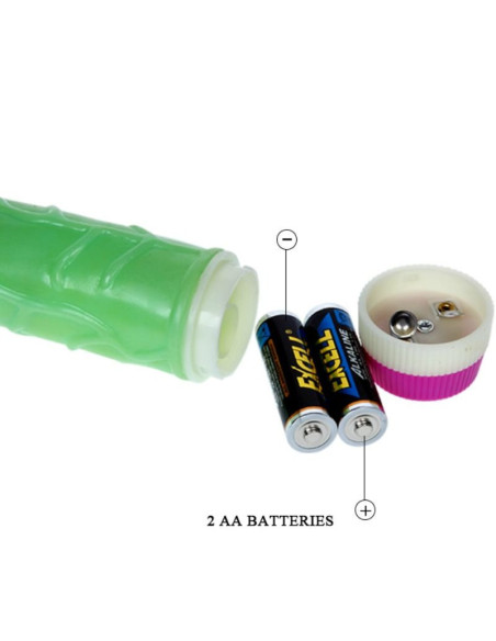 BAILE - MALONUMŲ BANGŲ VIBRATORIUS 23 CM ŽALIAS