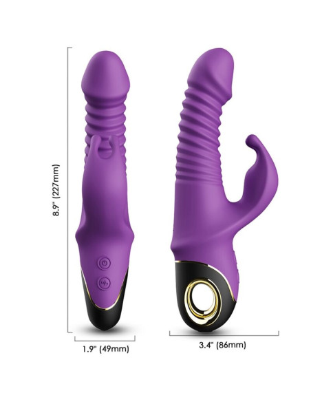 ARMONY - ZING DILDO VIBRATORIUS TRIUŠIO FORMOS VIOLETINIS