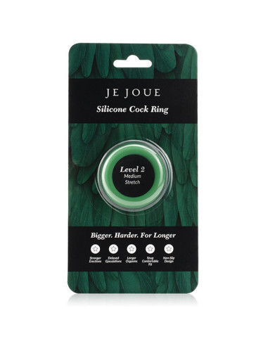 JE JOUE - ŽALIAS SILIKONINIS ŽIEDAS - VIDUTINIS DROSAS