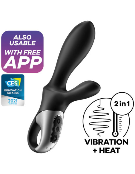 SATISFYER – HEAT CLIMAX ANALINIO VIBRAVIRAVIMO PROGRAMĖLĖ, JUODA