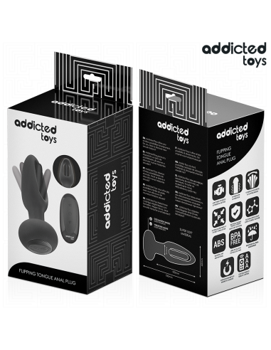 ADDICTED TOYS - ANAL PLUG WITH VIBRATING TONGUE AND REMOTE CONTROL