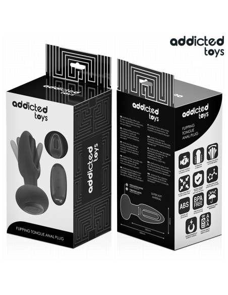 ADDICTED TOYS - ANALINIS KAIŠTIS SU VIBRUOJANČIU LIEŽUVIU IR NUOTOLINIO VALDYMO PULTU
