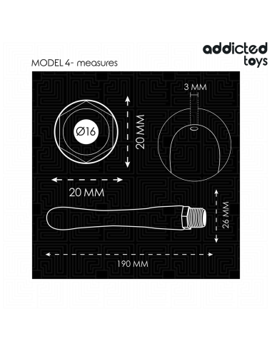 ADDICTED TOYS - ANALINIS VALIKLIS SU UNIVERSALIU ADAPTERIU, MODELIS 4