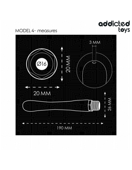 ADDICTED TOYS - ANALINIS VALIKLIS SU UNIVERSALIU ADAPTERIU, MODELIS 4
