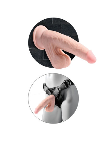 KING COCK - PLUS 3D DILDO SUPAMOJANTYS KAMUOLIAI 20,3 CM