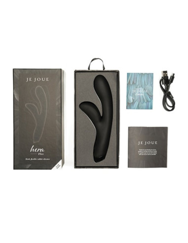 JE JOUE - VIBRATORIUS HERA FLEX RABBIT - JUODAS