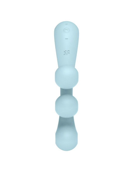SATISFYER – TRI BALL 2 MULTI VIBRATORIUS ŽIEDAS, MĖLYNAS