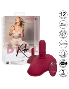 CALEXOTICS - RIDER MASSAGER DOUBLE MOTOR REMOTE CONTROL RED 2