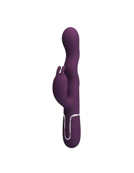 PRETTY LOVE - LOURSEN RABBIT VIBRATOR WITH THRUSTING MOTION AND 7 VIBRATIONS USB RECHARGEABLE PURPLE