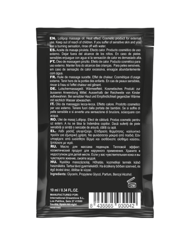 COQUETTE CHIC DESIRE - KIŠENINIS LAIDINUKAS SU BUČINIAIS MASAŽINIAIS ALIEJUMI, ŠILDANTIS POJŪTIS, 10 ML