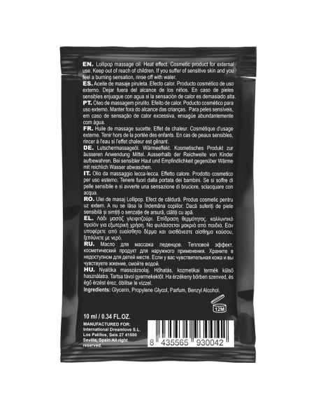 COQUETTE CHIC DESIRE - KIŠENINIS LAIDINUKAS SU BUČINIAIS MASAŽINIAIS ALIEJUMI, ŠILDANTIS POJŪTIS, 10 ML