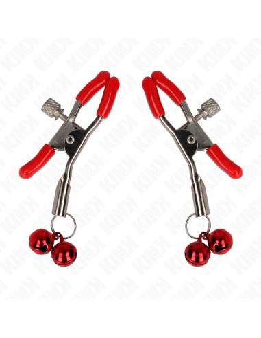 KINK - RAUDONAS DVIGUBAS VARPELO FORMOS SPENELIŲ LAIKIKLIS 6 CM