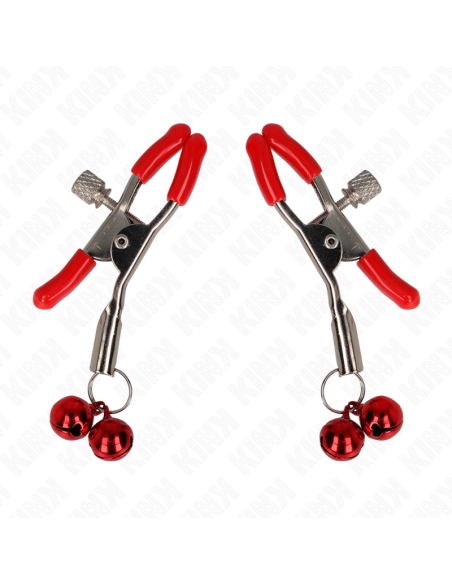 KINK - RAUDONAS DVIGUBAS VARPELO FORMOS SPENELIŲ LAIKIKLIS 6 CM
