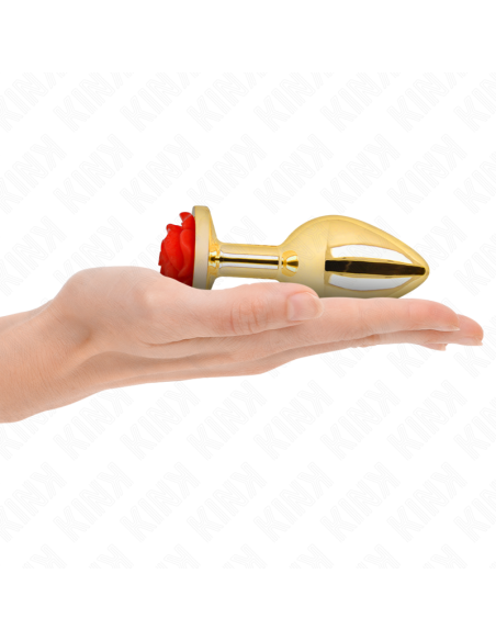 KINK - PLUG ANAL GOLD ROSE RED SIZE L
