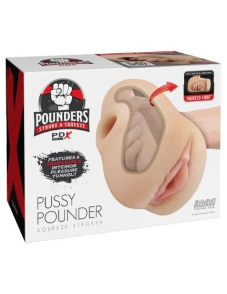 PDX PLUS - REALISTIC VAGINA PUSSY POUNDER SQUEEZE STROKER 18 CM