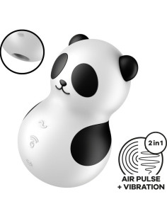 SATISFYER - POCKET PANDA STIMULATOR and VIBRATOR BLACK AND WHITE 2