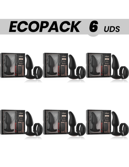 ECOPACK 6 UNITS - ANBIGUO WATCHME REMOTE CONTROL ANAL PLUG VIBRATOR WITH ROTATION OF AMADEUS PEARLS