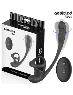 ADDICTED TOYS - ANAL PLUG WITH VIBRATION AND 360º WAVING AND TESTICLE STIMULATOR