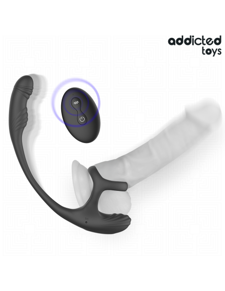 ADDICTED TOYS - ANAL PLUG WITH VIBRATION AND 360º WAVING AND TESTICLE STIMULATOR