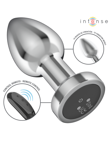 INTENSE - ANAL PLUG 10 VIBRATIONS METAL WITH REMOTE CONTROL M