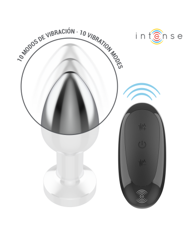 INTENSE - ANAL PLUG 10 VIBRATIONS METAL WITH REMOTE CONTROL M