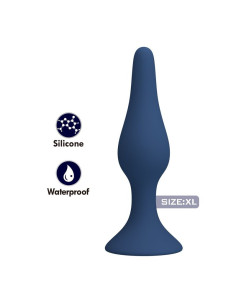 MR PLAY - TAPERED SILICONE ANAL PLUG BLUE XL 2