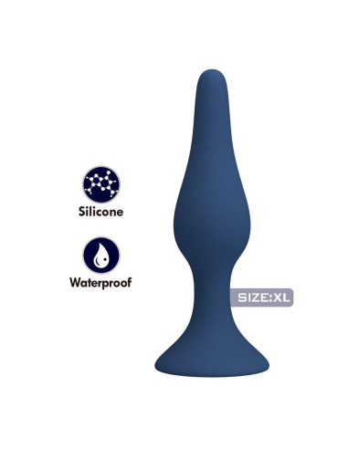 MR PLAY - TAPERED SILICONE ANAL PLUG BLUE XL