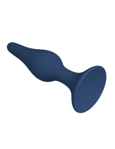 MR PLAY - SLIM SILICONE ANAL PLUG BLUE L