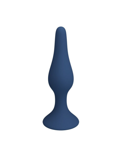MR PLAY - BLUE SILICONE SLIM ANAL PLUG SIZE S