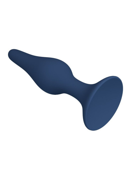 MR PLAY - BLUE SILICONE SLIM ANAL PLUG SIZE S