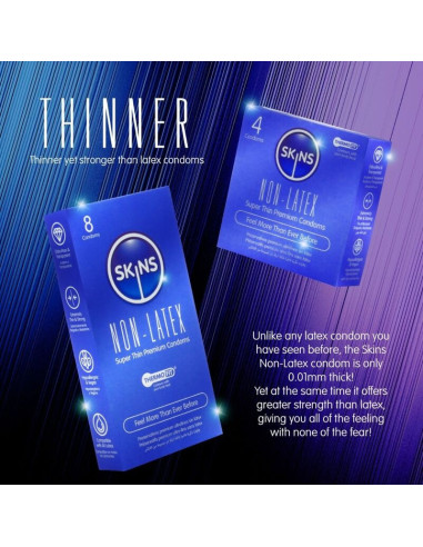 SKINS - LATEX-FREE CONDOMS PACK OF 4