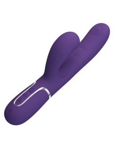 PRETTY LOVE - PERLITA G-SPOT VIBRUOJAMAS 3 IN 1 DAUGIAFUNKCIS VIOLETINIS
