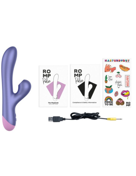 ROMP - PULSE RABBIT DUAL G-SPOT VIBRATOR ELECTRIC BLUE