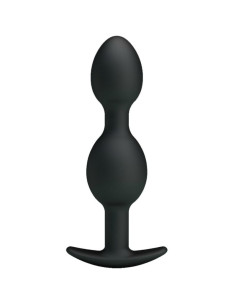 PRETTY LOVE – silikoniniai analiniai kamuoliukai 12,5 cm, juodi