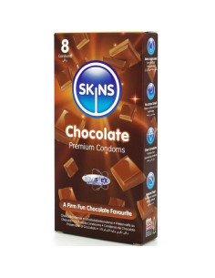 SKINS - ŠOKOLADINIAI PREMIUM PREZERVATYVAI, 8 PAKUOTĖS 2