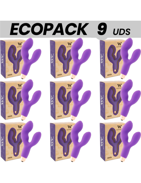 ECOPACK 6 UNITS - WOMANVIBE VANIX SILICONE STIMULATOR VIBRATOR