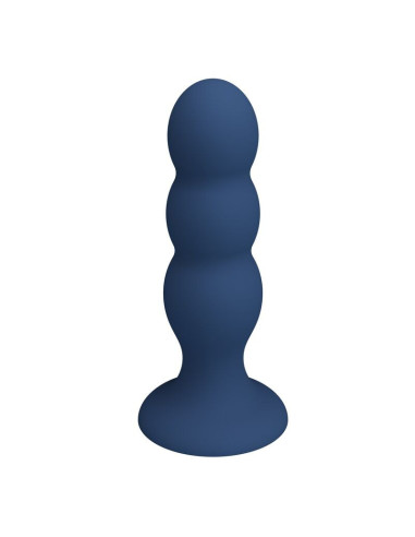 MR PLAY - ANAL PLUG WITH METAL BALLS AND SUCTION CUP BLUE