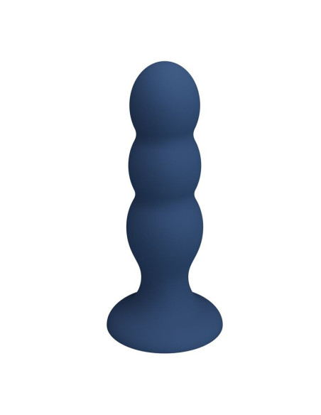 MR PLAY - ANAL PLUG WITH METAL BALLS AND SUCTION CUP BLUE