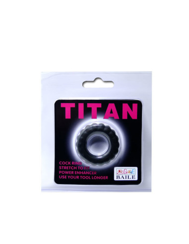 BAILE - TITAN varpos žiedas juodas 2 CM