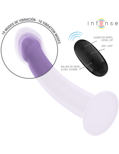 INTENSE - EDDIE VIBRATOR 17.5 CM 10 VIBRATIONS PURPLE REMOTE CONTROL