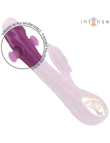 INTENSE - HALLE MULTIFUNCTION VIBRATOR WITH DOLPHIN STIMULATING TONGUE PURPLE