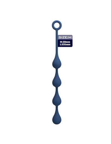 MR PLAY - BLUE SILICONE ANAL BEADS SIZE M 33 CM