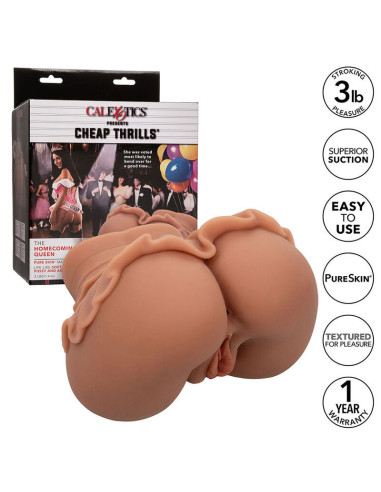 CALEXOTICS - THE HOMECOMING QUEEN DOUBLE REALISTIC MASTURBATOR CARAMEL