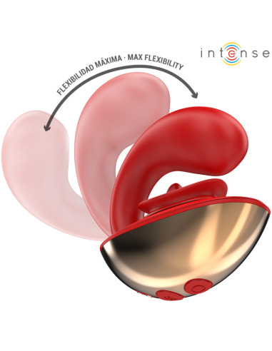 INTENSE - MARIAH VIBRATOR and STIMULATOR IN U SHAPE 10 VIBRATIONS RED