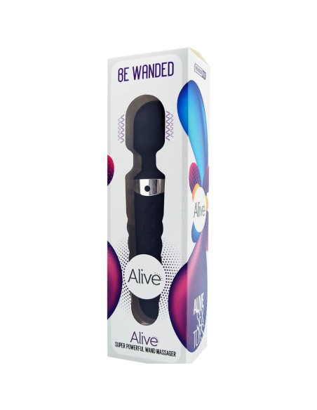 ALIVE - BE WANDED VIBRATORIUS MASAŽUOJAMASIS ĮRENGINYS, JUODAS