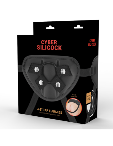 CYBER SILICOCK - DIRŽELIS SU 3 NEMOKAMAIS ŽIEDAIS
