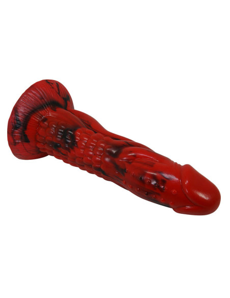POWER MONSTERS - MINOTAUR FANTASY DILDO WITH SUCTION CUP 21 CM Ø 5 CM RED and BLACK