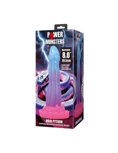 POWER MONSTERS - VOID PYTHON FANTASY DILDO WITH SUCTION CUP 20.5 CM Ø 5.2 CM BLUE, PURPLE and PINK 2
