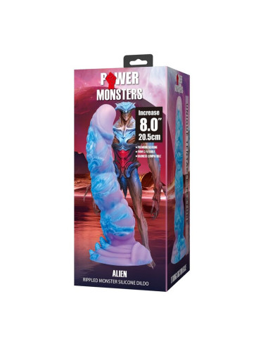 POWER MONSTERS - ALIEN FANTASY SILICONE DILDO 20.5 CM Ø 4.8 CM
