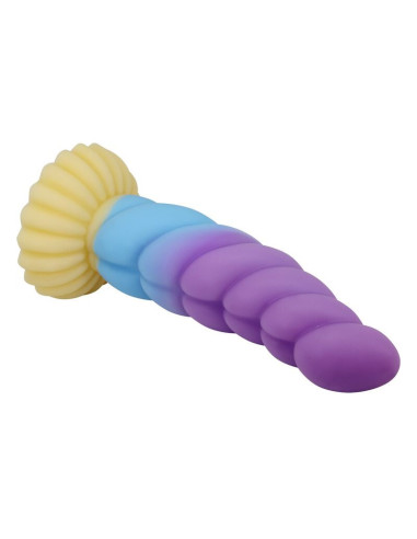 POWER MONSTERS - UNICORN TRICOLOR FANTASY SILICONE DILDO 22 CM Ø 5 CM